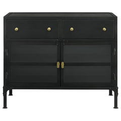 Sadler Black Accent Cabinet - furniture place usa