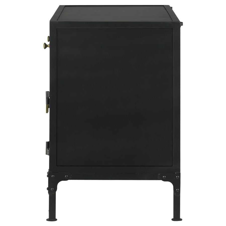 Sadler Black Accent Cabinet - furniture place usa