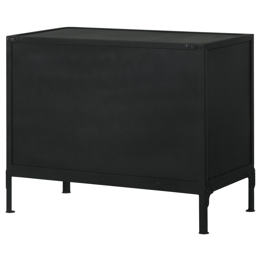 Sadler Black Accent Cabinet - furniture place usa