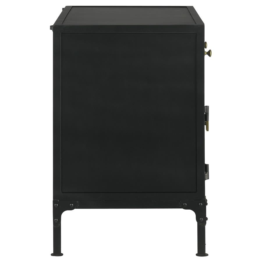 Sadler Black Accent Cabinet - furniture place usa