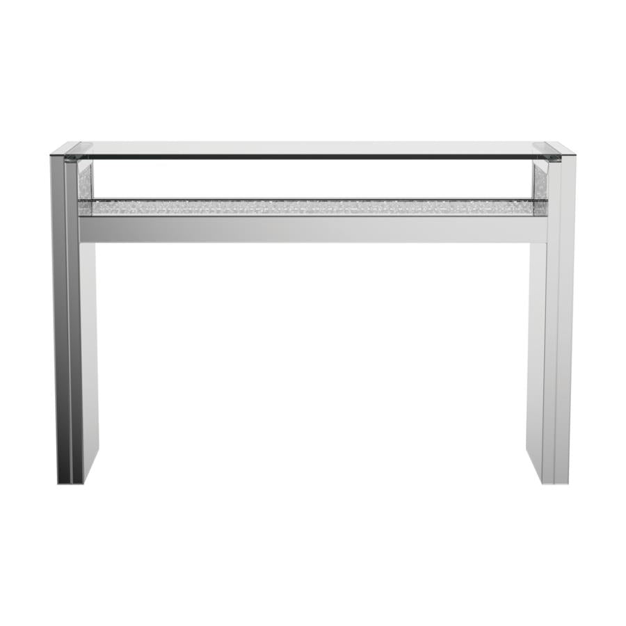 Edna Silver Console Table - furniture place usa