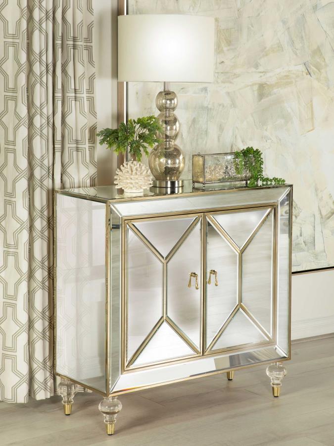 Lupin Silver Accent Cabinet - furniture place usa