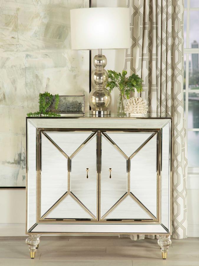 Lupin Silver Accent Cabinet - furniture place usa