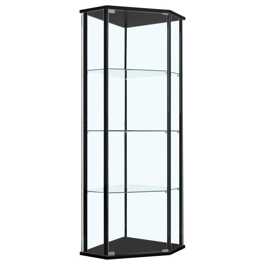 Zenobia Black Curio Cabinet - furniture place usa