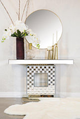 Claire Silver Console Table - furniture place usa