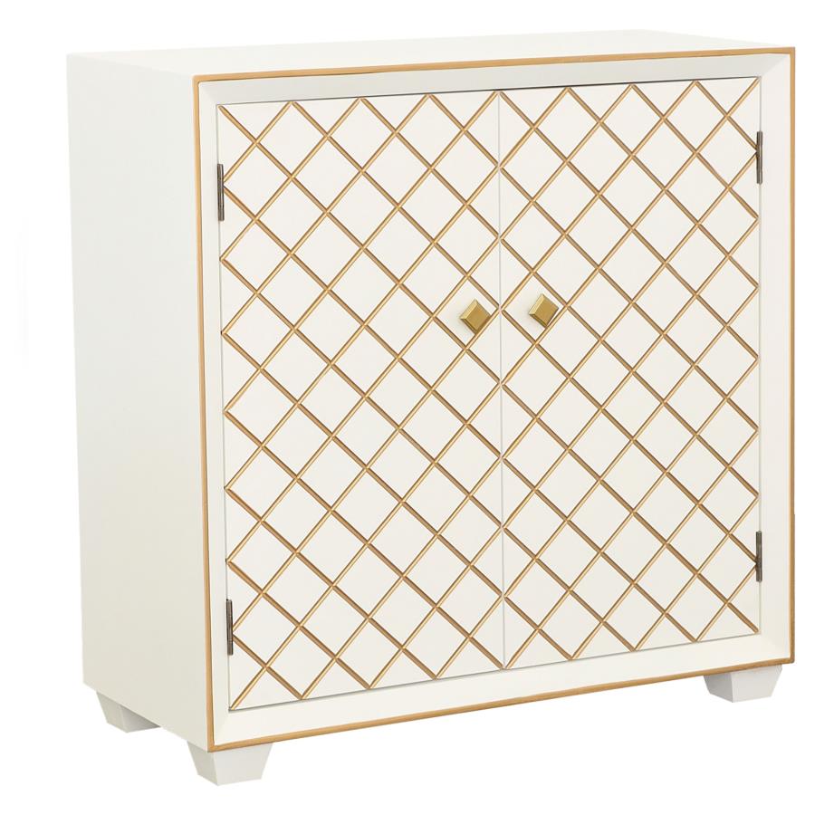 Belinda White Accent Cabinet - furniture place usa