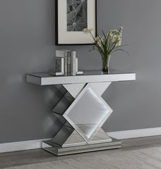 Moody Silver Console Table - furniture place usa