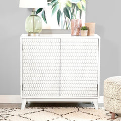 Gambon White Accent Cabinet - furniture place usa