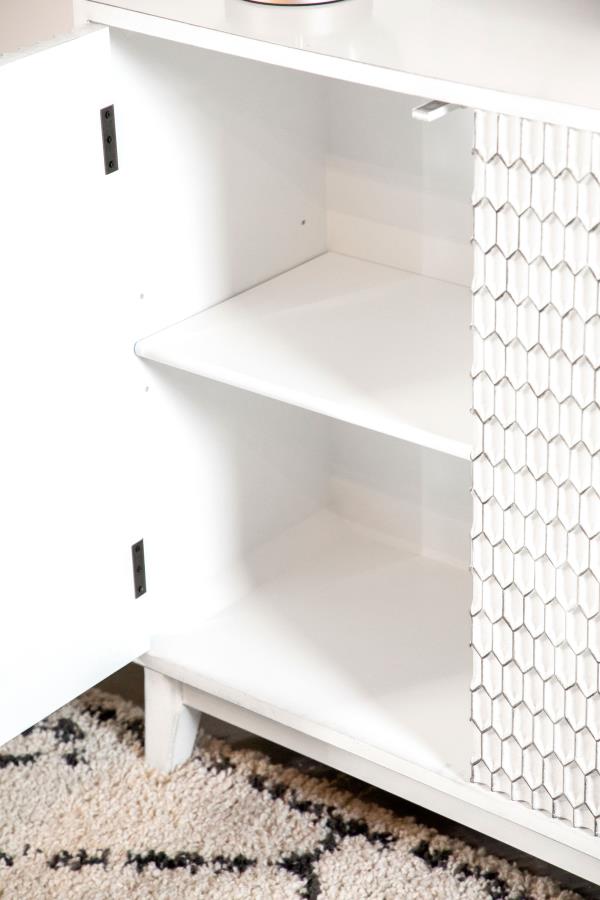 Gambon White Accent Cabinet - furniture place usa