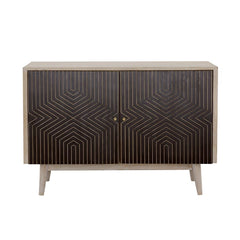 Ixora Black Accent Cabinet - furniture place usa