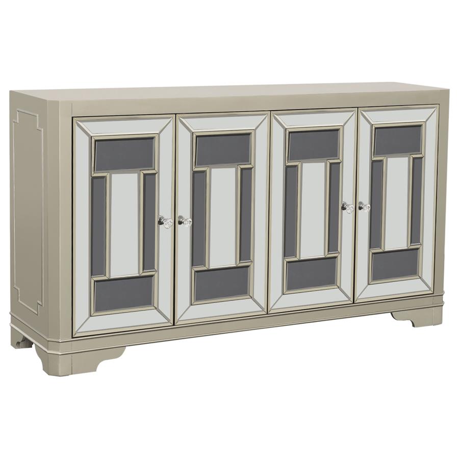 Toula Silver Accent Cabinet - furniture place usa