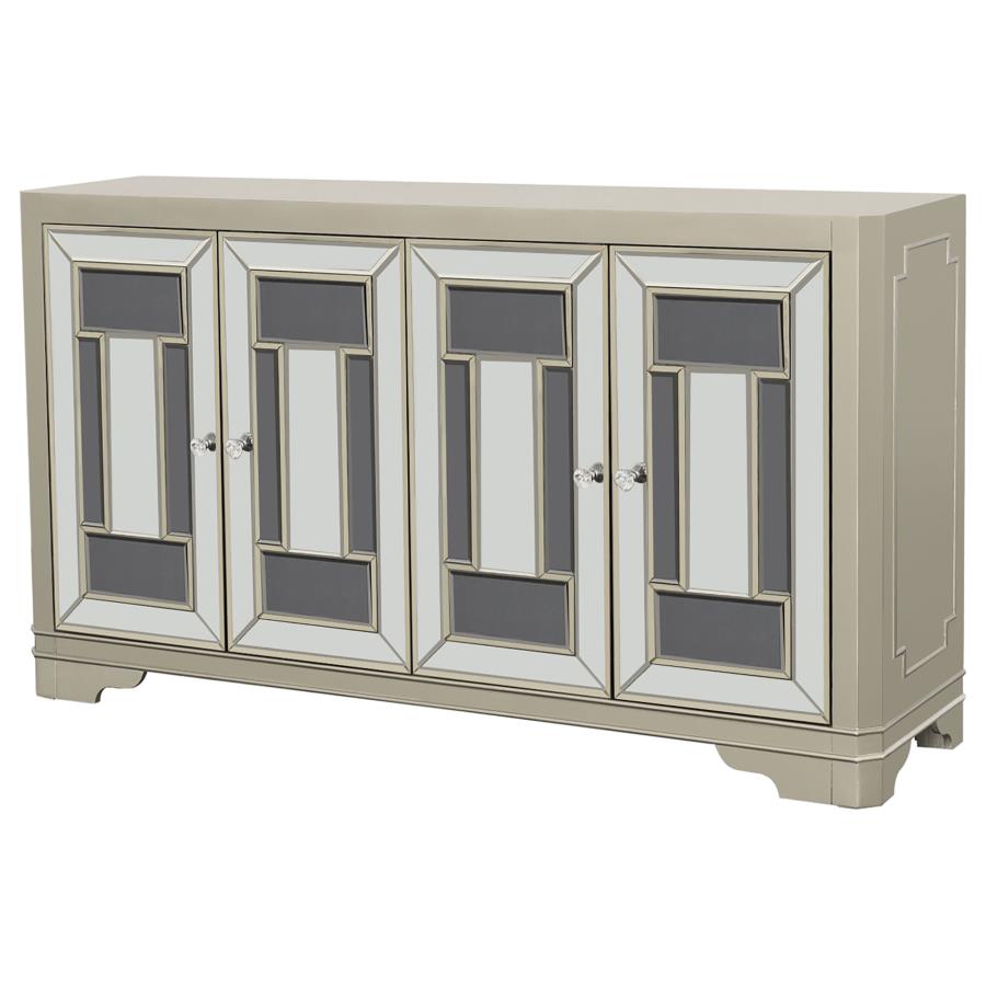 Toula Silver Accent Cabinet - furniture place usa