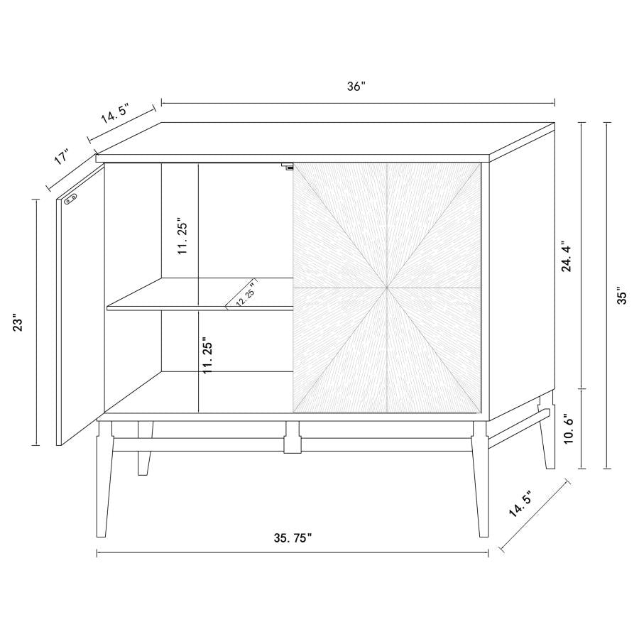 Zira Brown Accent Cabinet - furniture place usa