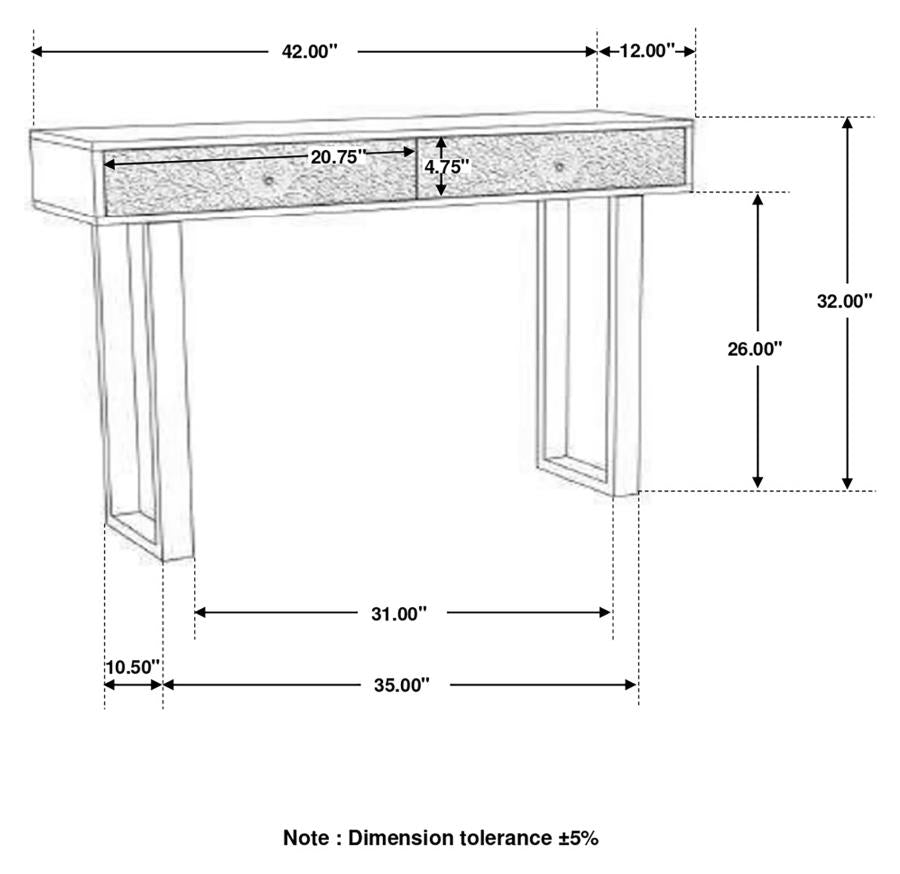 Draco Brown Console Table - furniture place usa