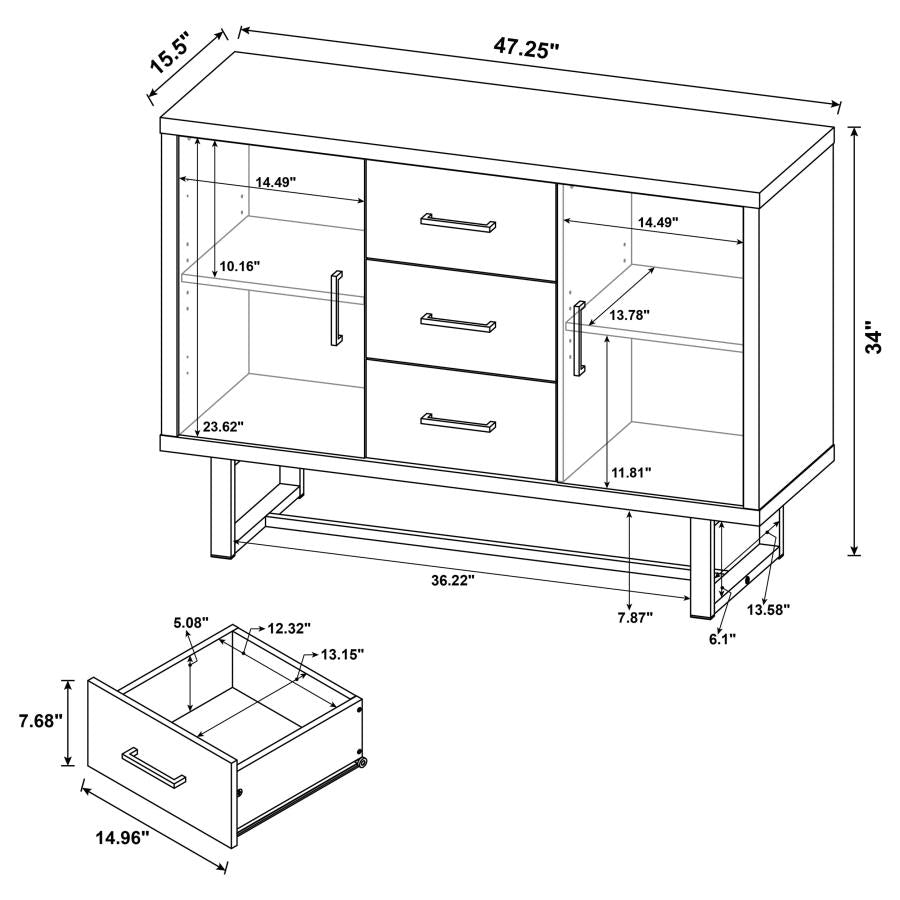 Abelardo Brown Accent Cabinet - furniture place usa