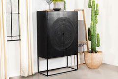 Jenna Black Accent Cabinet - furniture place usa