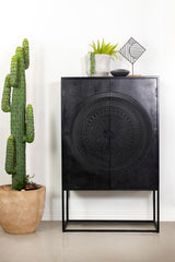 Jenna Black Accent Cabinet - furniture place usa