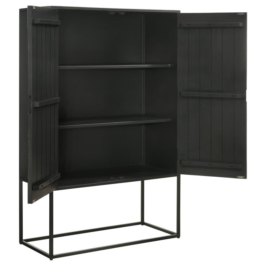 Jenna Black Accent Cabinet - furniture place usa