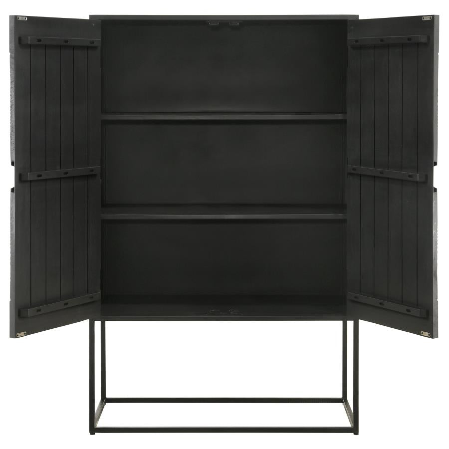 Jenna Black Accent Cabinet - furniture place usa