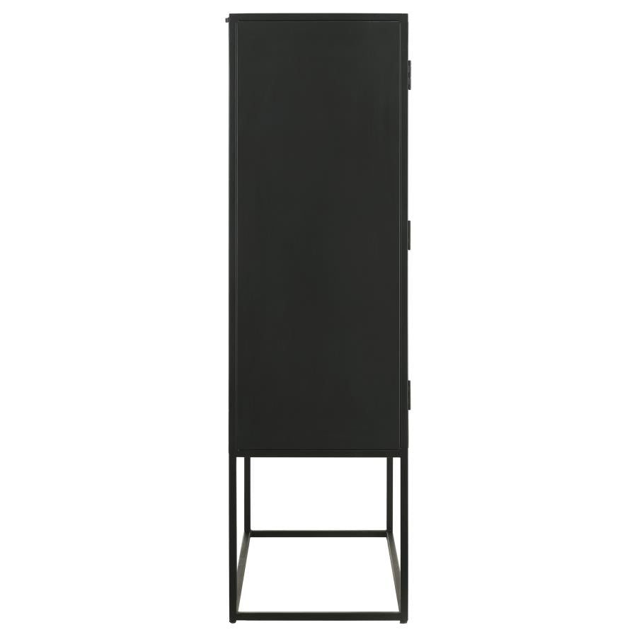 Jenna Black Accent Cabinet - furniture place usa