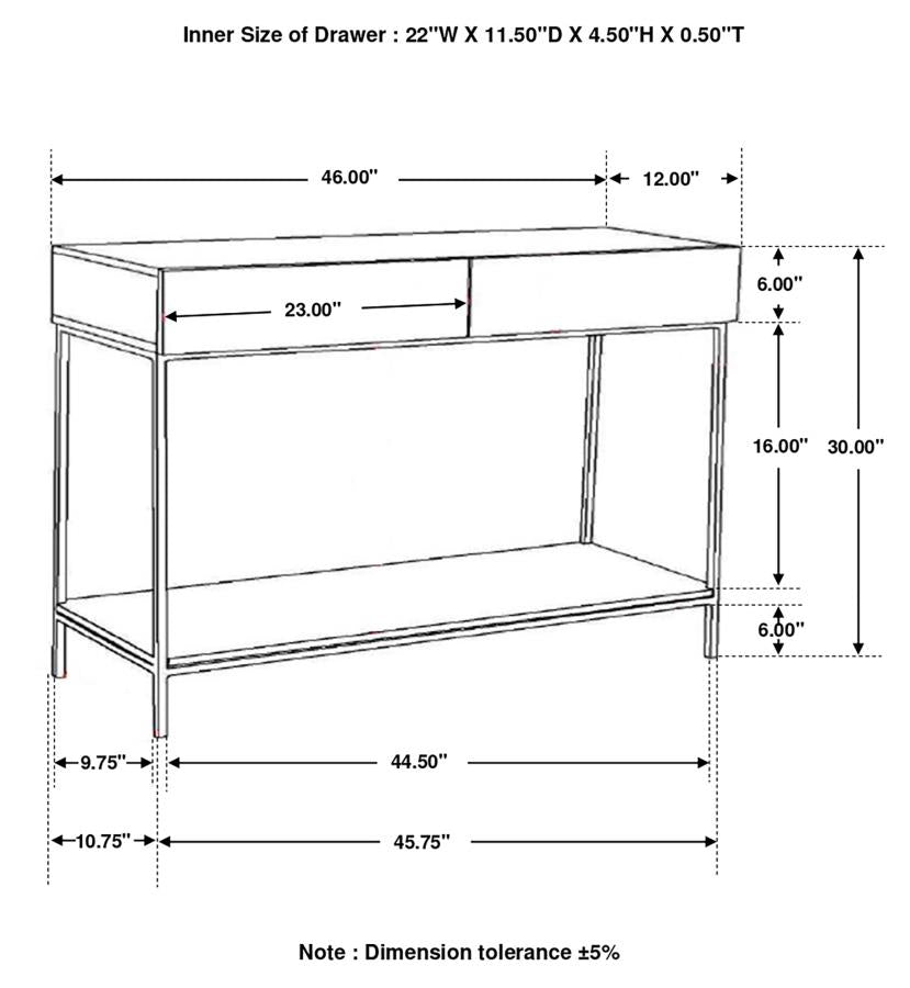 Rubeus Beige Console Table - furniture place usa