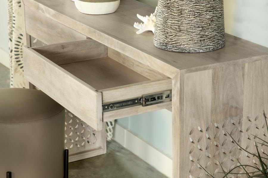 Rickman Beige Console Table - furniture place usa