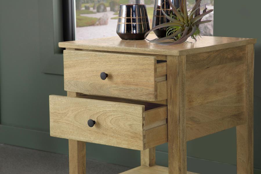 Russo Brown Side Table - furniture place usa