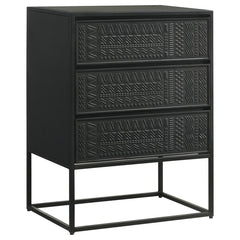 Alcoa Black Tall Accent Cabinet - furniture place usa