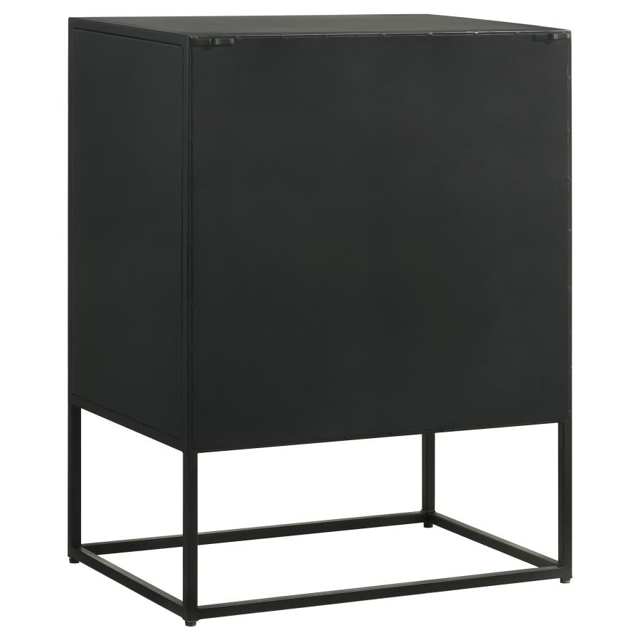 Alcoa Black Tall Accent Cabinet - furniture place usa