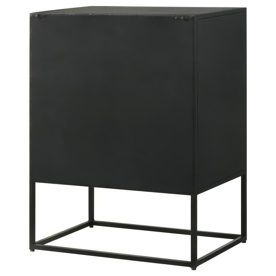 Alcoa Black Tall Accent Cabinet - furniture place usa