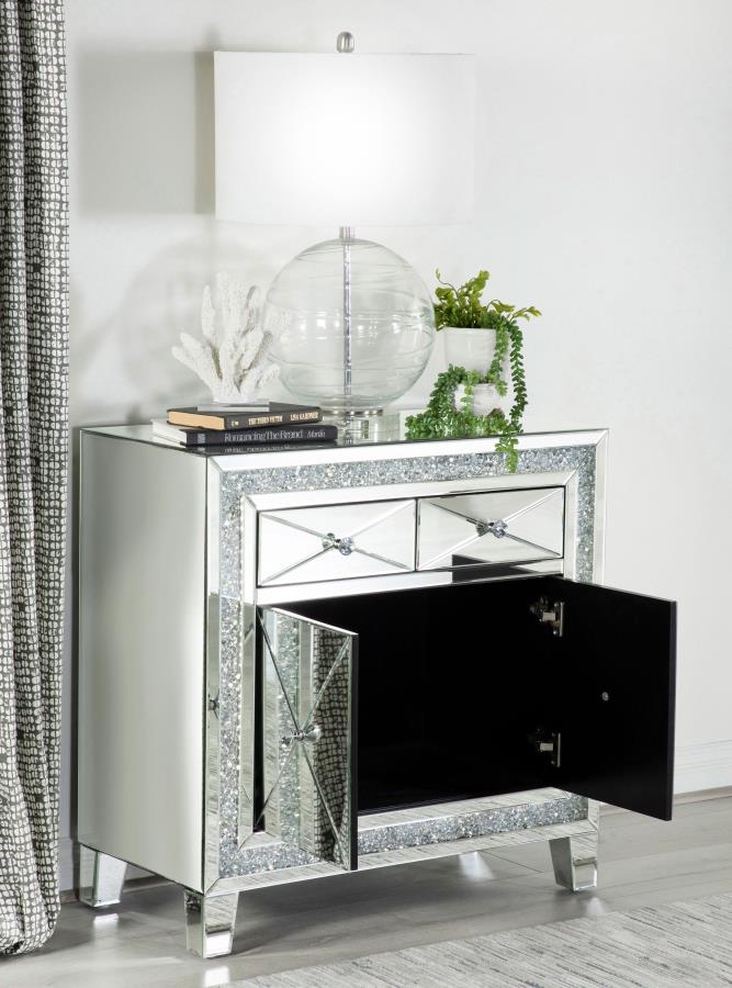 Arwen Silver Accent Cabinet - furniture place usa