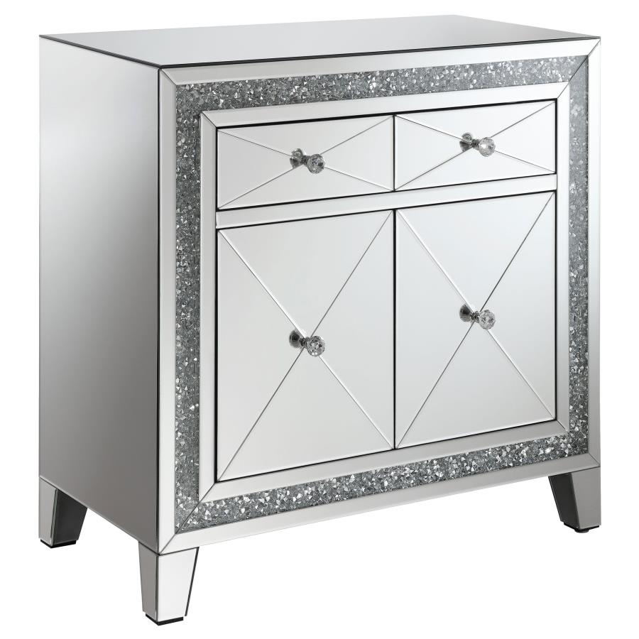 Arwen Silver Accent Cabinet - furniture place usa