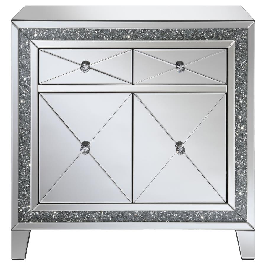 Arwen Silver Accent Cabinet - furniture place usa