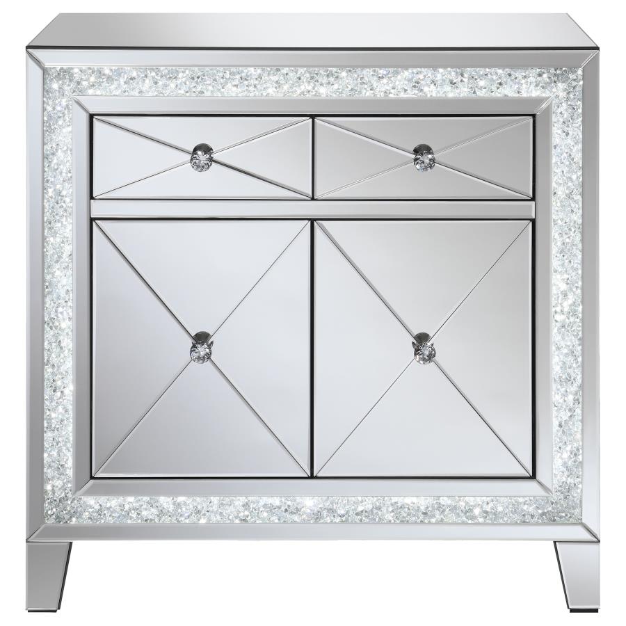 Arwen Silver Accent Cabinet - furniture place usa