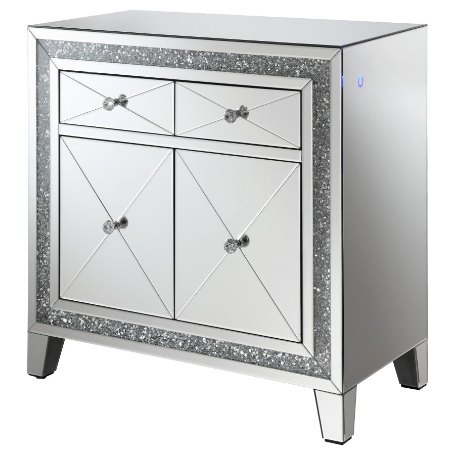 Arwen Silver Accent Cabinet - furniture place usa