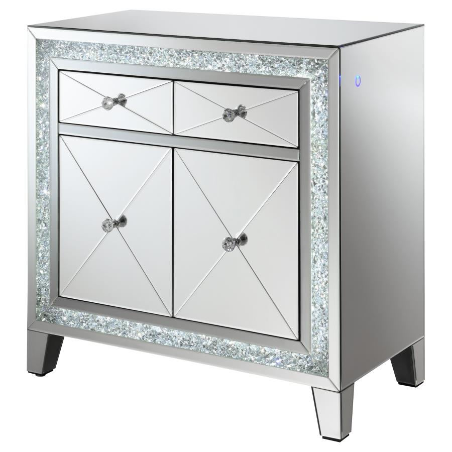 Arwen Silver Accent Cabinet - furniture place usa