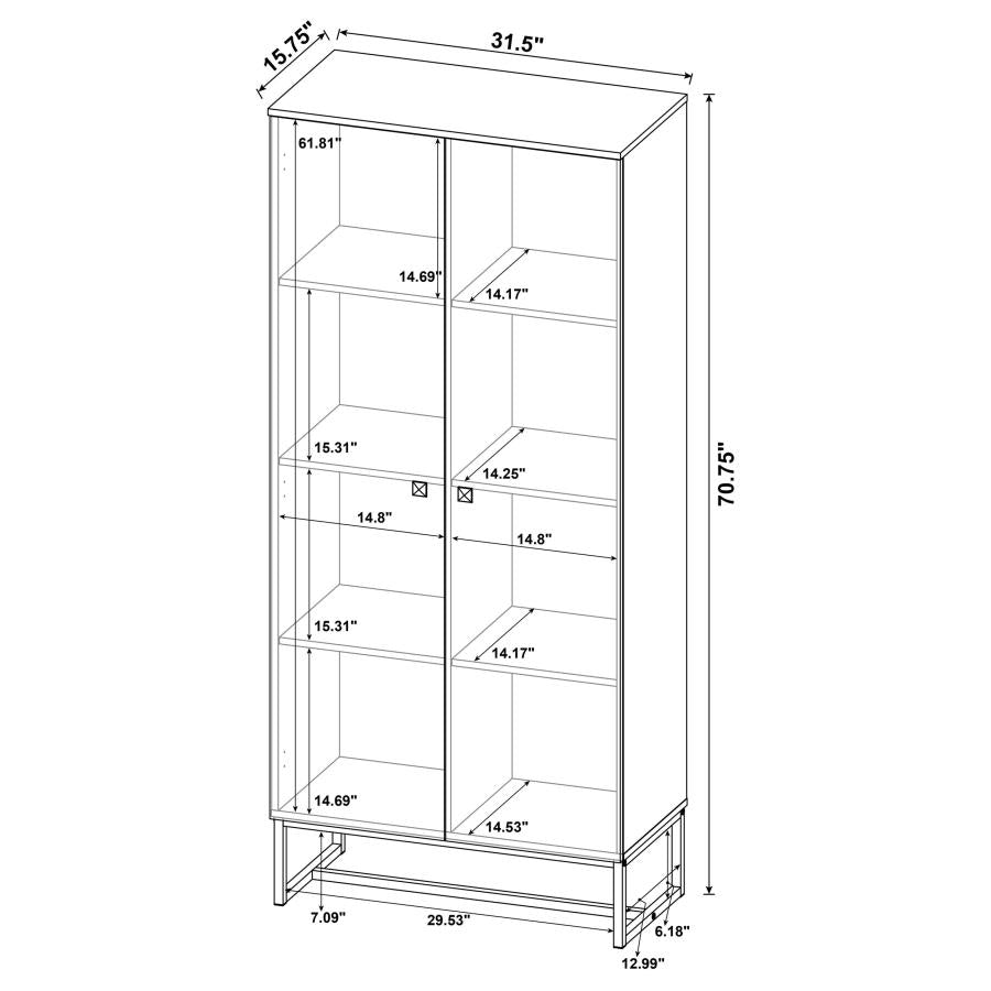 Carolyn Brown Tall Accent Cabinet - furniture place usa