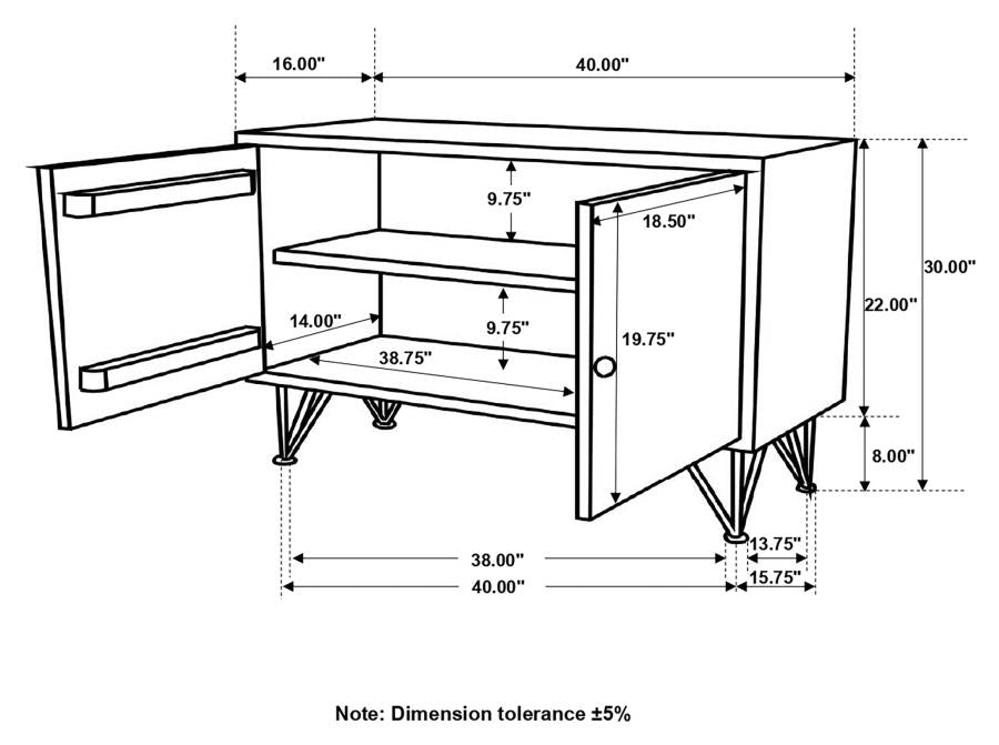 Eileen Brown Accent Cabinet - furniture place usa