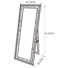 Carisi Silver Standing Mirror - furniture place usa