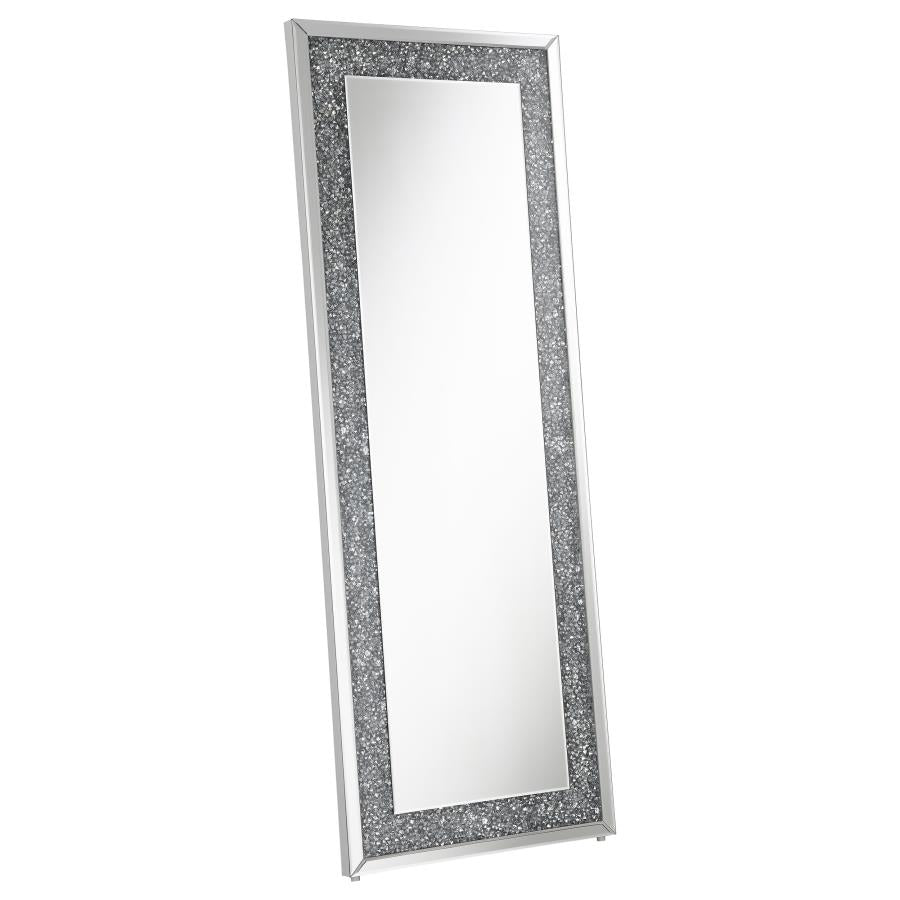 Valerie Silver Floor Mirror - furniture place usa