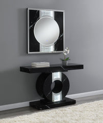 Carter Black Wall Mirror - furniture place usa