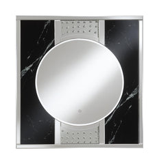 Carter Black Wall Mirror - furniture place usa