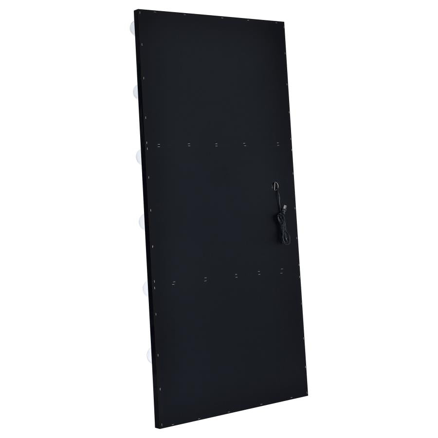 Zayan Black Floor Mirror - furniture place usa