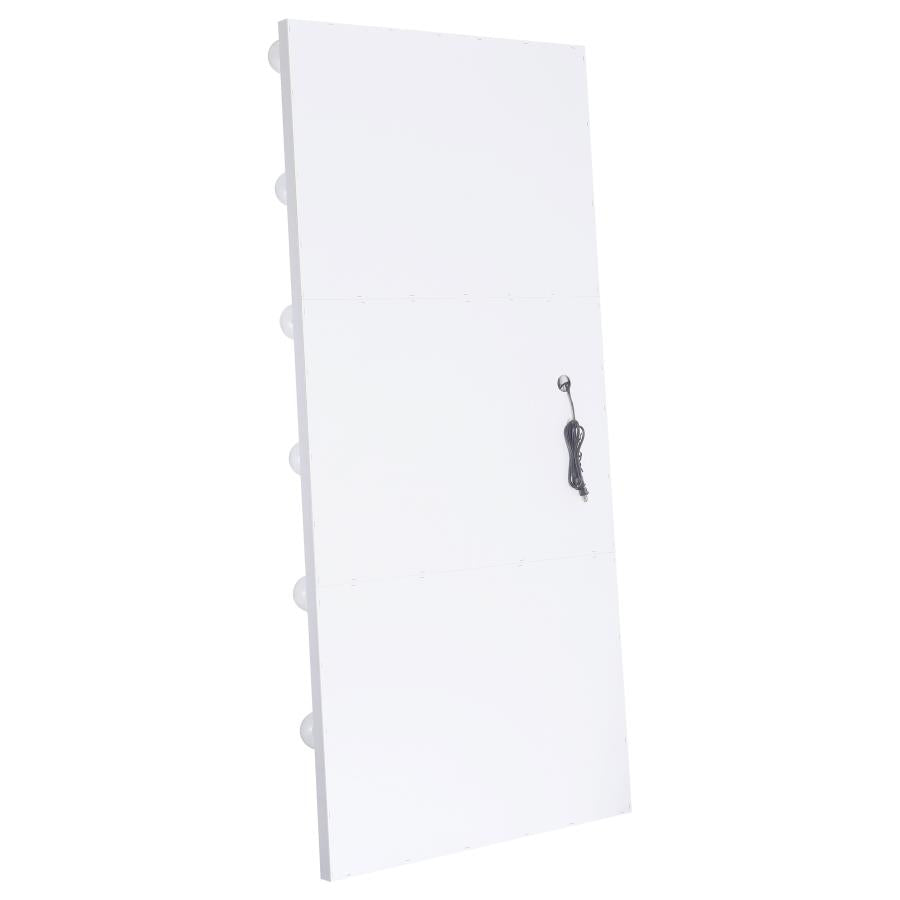 Zayan White Floor Mirror - furniture place usa