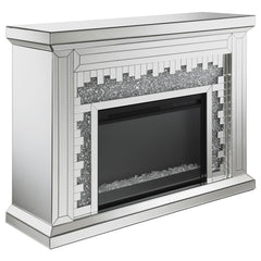 Gilmore Silver Electric Fireplace - furniture place usa