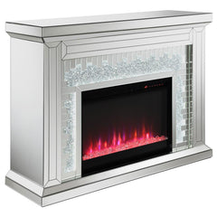 Gilmore Silver Electric Fireplace - furniture place usa