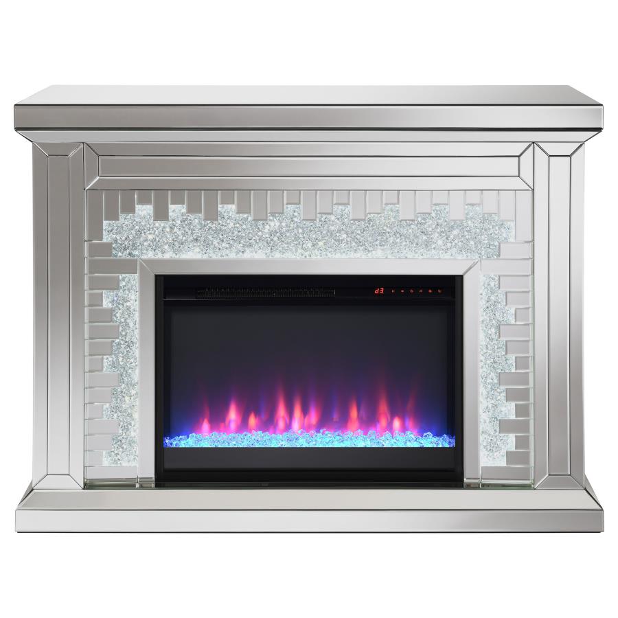 Gilmore Silver Electric Fireplace - furniture place usa