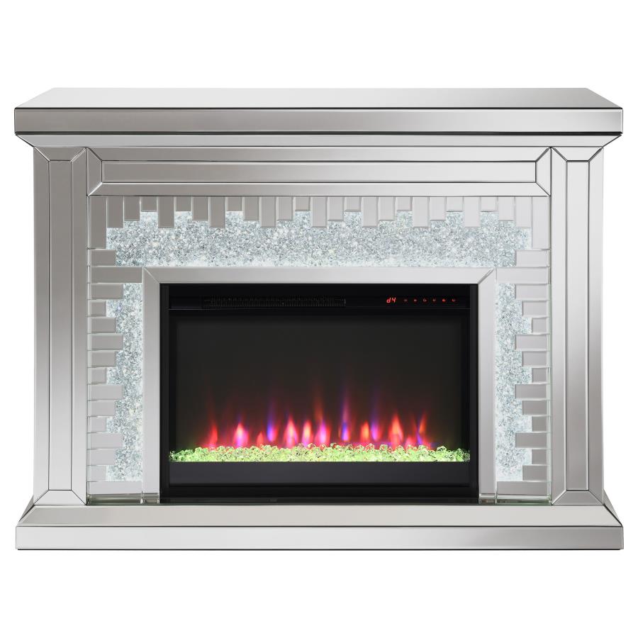 Gilmore Silver Electric Fireplace - furniture place usa