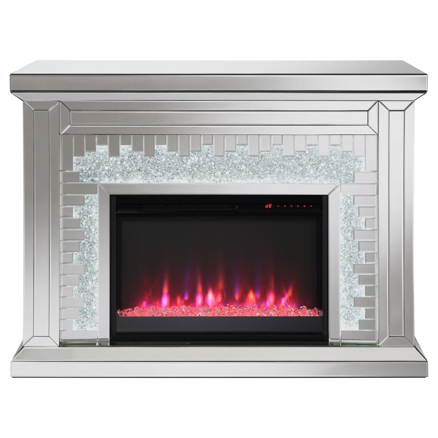 Gilmore Silver Electric Fireplace - furniture place usa