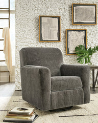 Herstow Swivel Glider Accent Chair - furniture place usa